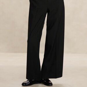 BANANA REPUBLIC HAYDEN WIDE-LEG TROUSER - SIZE 8 REG x, BLACK